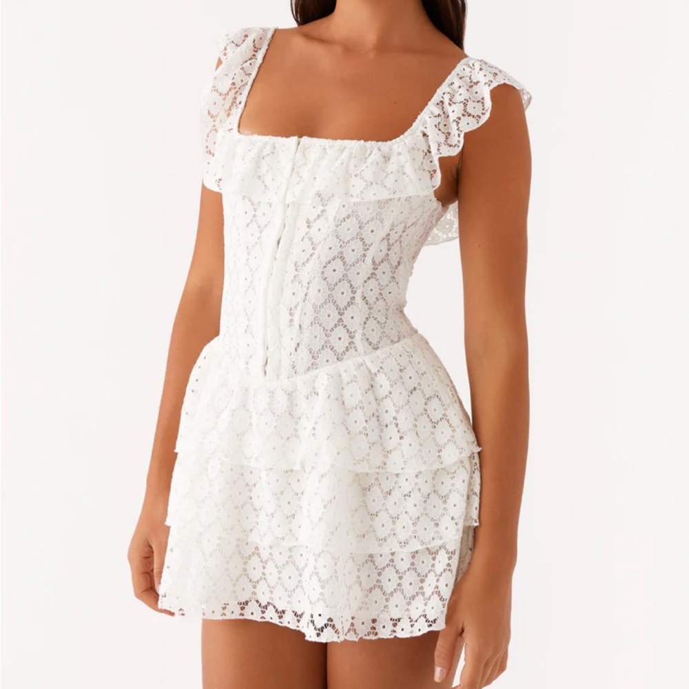 Peppermayo Exclusive - Paradise Dreams Corset Mini Dress - White